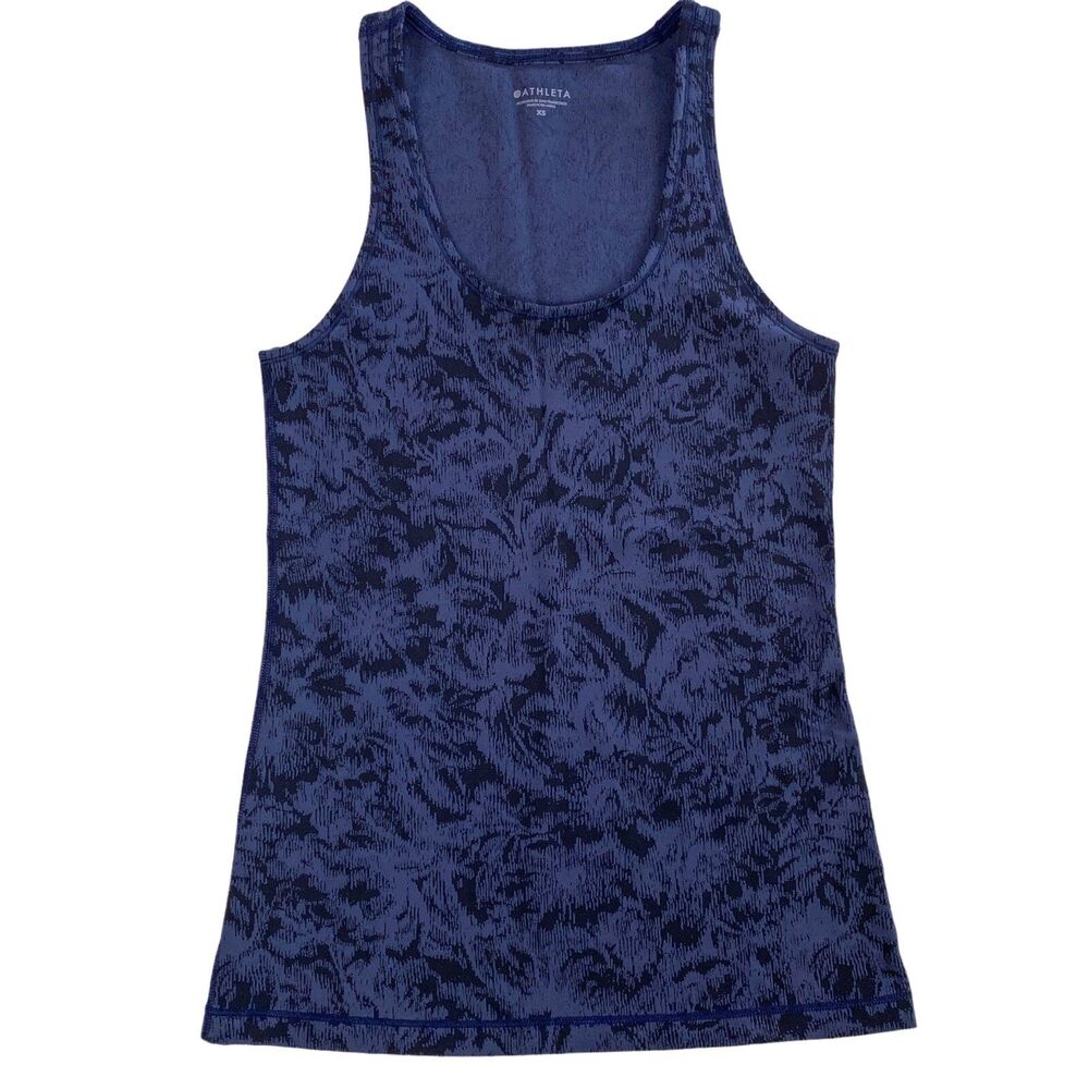 Athleta Scoop Texture Frosted Floral Tank